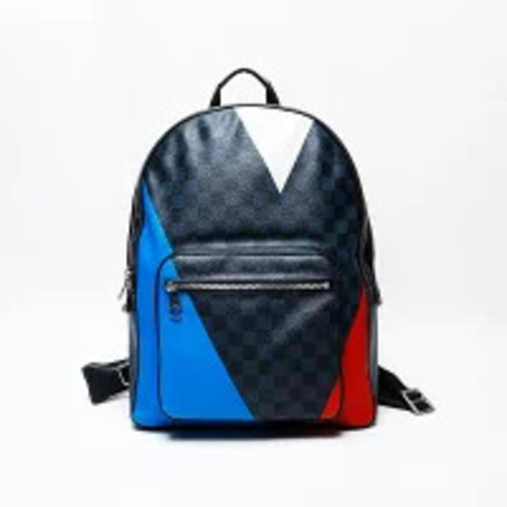 Louis Vuitton Damier Cobalt Blue Josh Americas Cup Backpack Daypack Black